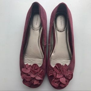 Lands’ End suede ballet flats
